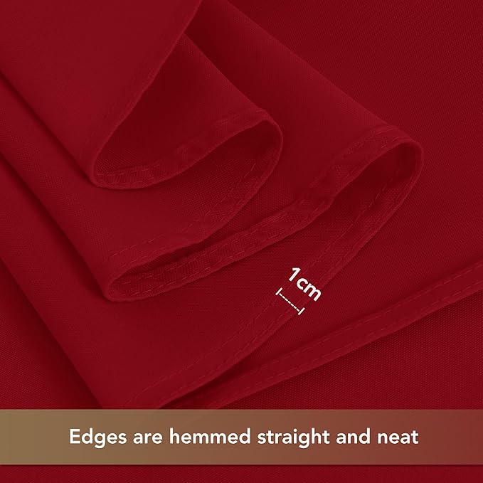 sancua Rectangle Tablecloths for 6 Foot Tables, 6 Pack - Washable Polyester Fabric Table Cloth for Wedding Party, Birthday, Banquet Reception, 54x108 Inch, Red