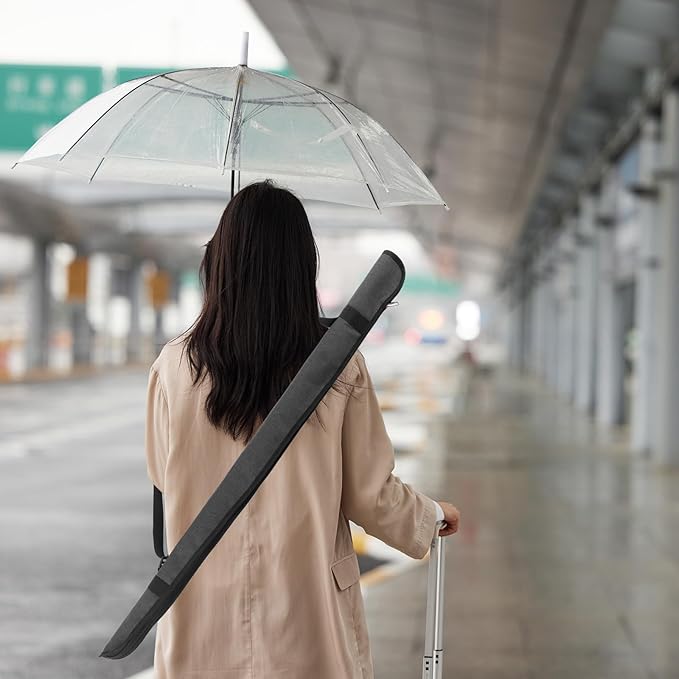 35" Umbrella Bag, Wet Umbrella Bags with Shoulder Strap Waterproof Anti Dust Reversible Umbrella Cover Carry Case for Storage Travel Home Car - Dark Grey