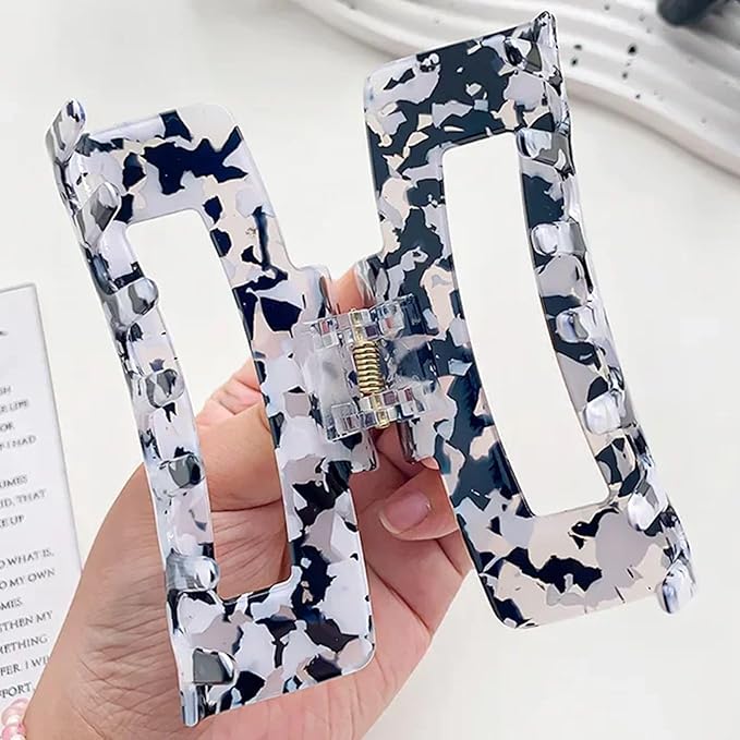 Multi -colored Hair Claw Clips, Acetate Hair Banana Barrettes, French Butterfly Jaw ClipsPrint Stylish Hair Accessories for Girls and Women