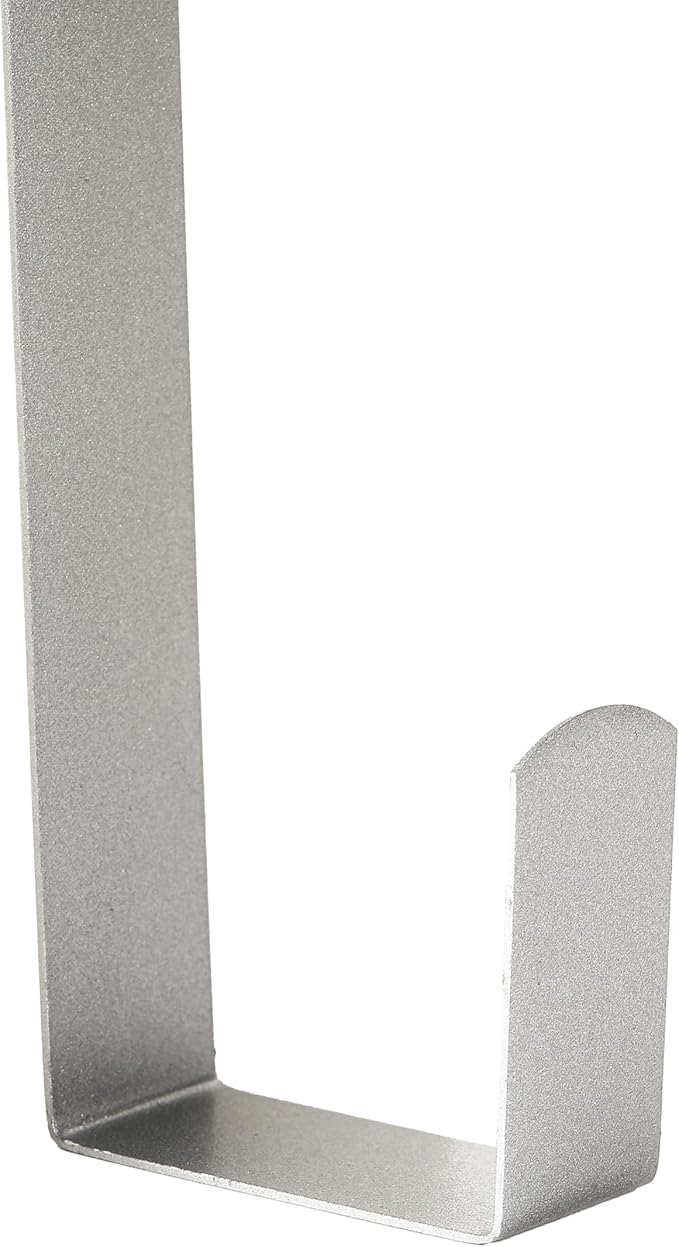 Wreath Hanger for Front Door, Slim Over The Door Hook, Easy to Use and Reusable Holiday Wreath Holder for Christmas, Thanksgiving, Halloween and Daily Décor (12" Silver, 1)