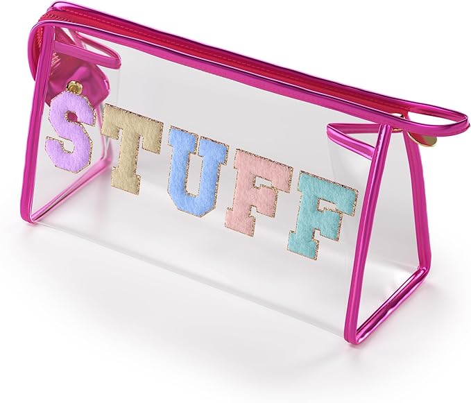 Embla Makeup and Lotion Bag - Waterproof Makeup and Sunscreen Pouch for Travel, Beach, Pool - Clear Zipper Pouch for Sunscreen and Cosmetics Storage, Durable Make Up Organizer for Beach Bag Essentials