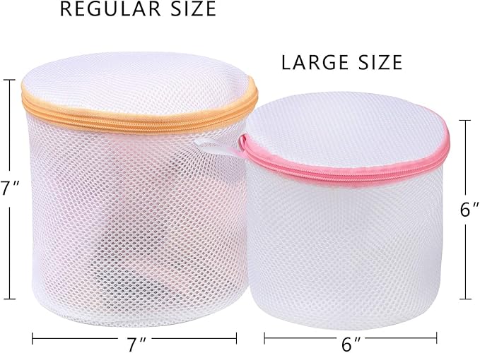 BAGAIL Laundry Bags Mesh Wash Bag for Intimates Lingerie and Delicates, 4 Pcs (Bra Wash Bag, 6×6inch+7×7inch)
