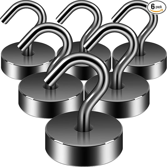 Neosmuk Magnetic Hooks, Cruise Ship Essentials, 40lb+ Heavy Duty Magnetic Hooks for Cruise Cabins, Refrigerator, Grill, Hanging, and Travel | Extra Strong Must-Haves Magnet Hook,Gunmetal
