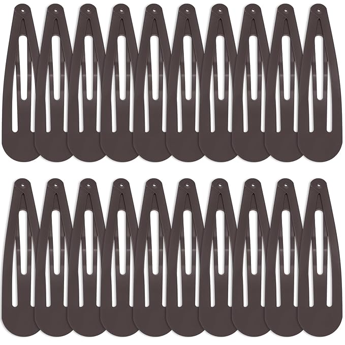 WILLBOND 30 Pieces 3.1 Inch Large Metal Snap Hair Clips Nonslip Barrettes Women Hair Accessories (Dark Blue)