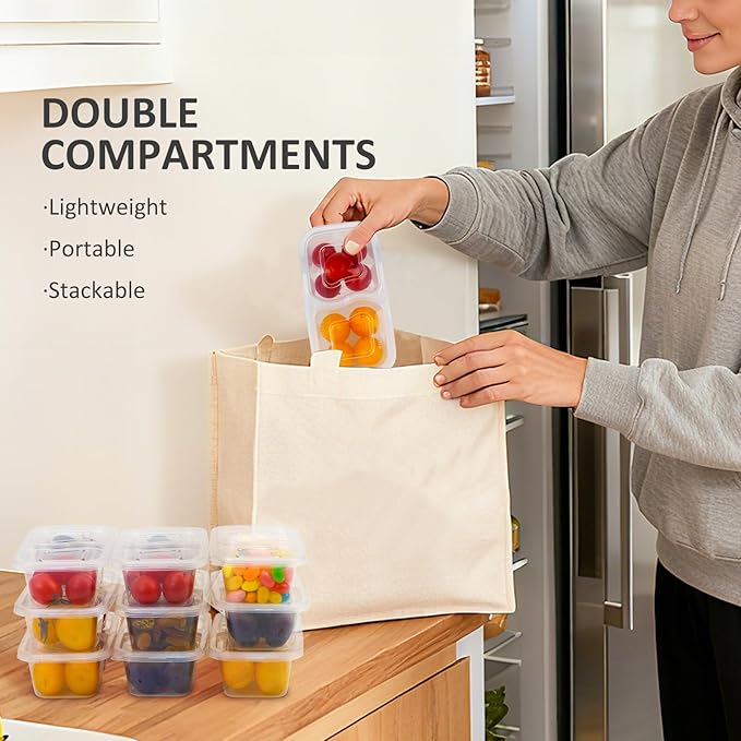 Obfuscate 15Sets Snack Containers,Reusable Snack Containers with Lids,Snack Pack Containers for Portion Control and Meal Prep Lunch Containers for School Office Travel