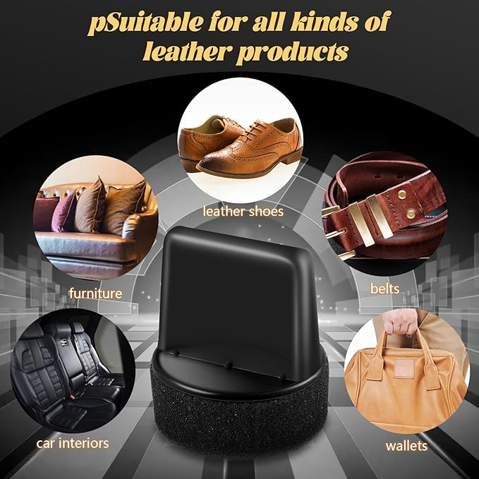 10 Pcs Shine Shoes Sponge Applicators Foam Dauber Shoe Polish Applicator Brush Leather Shoes Boots Care Cloths Suede Cleaner(10 Pcs Shoe Sponge C)