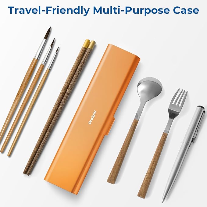 Wider Aluminum Toothbrush Travel Case, Portable Travel Toothbrush Holder, Durable Manual Toothbrush Box Container for Traveling, Bathroom, Camping, Business Trip, Orange