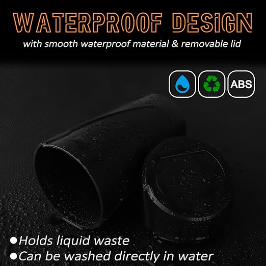 Car Trash Can with Lid, Leakproof Garbage Can with 40 Attached Trash Bags, Mini Essential Car Accessories for Interior for Car, Home, Office (Black)