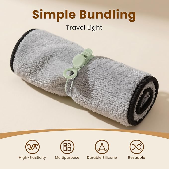 30 Pcs Silicone Cable Ties, Reusable Data Cable Organizer Wire Organizers for Office, Multipurpose Elastic Cord Wraps Cable Management for Charging Cord,Appliances,Home,Office,Kitchen,School,Travel