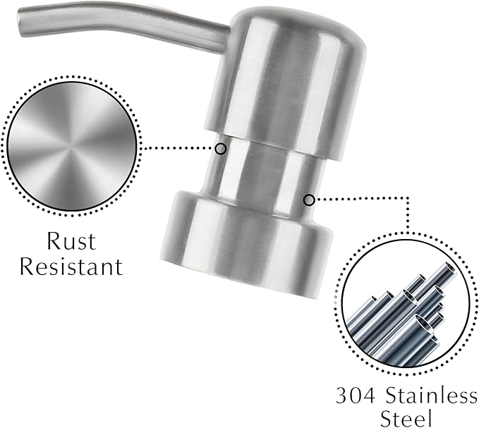 Emerson Essentials Soap Dispenser, Dish Soap for Kitchen - Hand Dispenser Bathroom Set, Kitchen Set Glass Soap Bottles with Pump and Labels, 16 Oz, 2 Pack