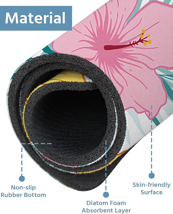 Patterned Sink Faucet Mat Kitchen Splash Guard Super Absorbent Drying Mat, Non-Slip Drain Pad for Kitchen Counter or Bathroom-15x5.5in