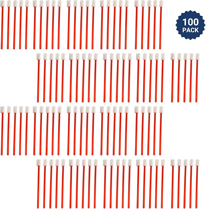 Evaclean Swilly Original Disposable Crevice Brushes - 100 Pack - Versatile Cleaning Tool for Tight Spaces, Window Tracks, Keyboards, Car Vents, and Household Use (Red)