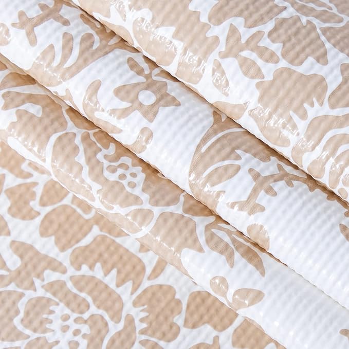 RAY STAR 12X120 Inch Shelf Liner for Kitchen Cabinets, Non-Adhesive Cabinet Liner Washable, PVC Drawer Liner for Dresser Non-Slip Bathroom (Yellow Pattern)(2 Roll)