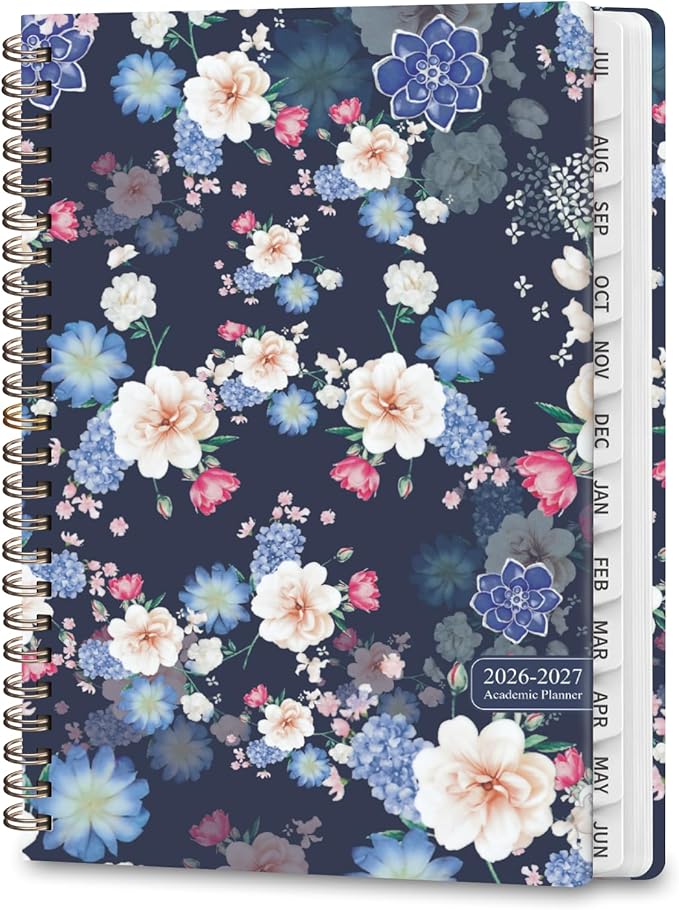 Planner 2026-2027, Weekly and Monthly Academic Planner, July 2026 - June 2027, Hardcover Calendar Agenda Book for School Year Planning, School Supplies for Teacher and Student, A5(6.3'' x 8.5'')
