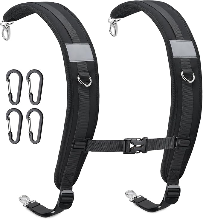 Backpack Straps, Backpack Shoulder Strap for bags strap Replacement Padded Strap Adjustable with Metal/Plastic Clips