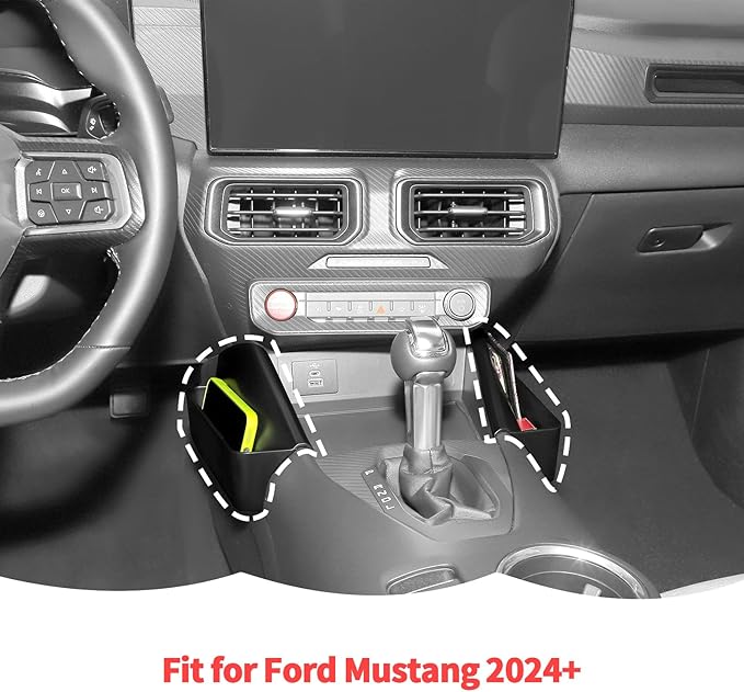 RT-TCZ Center Console Gear Shift Storage Box Tray Organizer Accessories for Ford Mustang 2024 2025