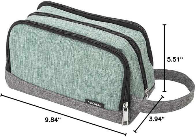 Yeiotsy Men's Travel Toiletry Bag – Color Clash Dopp Kit with Mesh Pockets, Durable Shaving Organizer for Gym, Camping & Weekend Trips