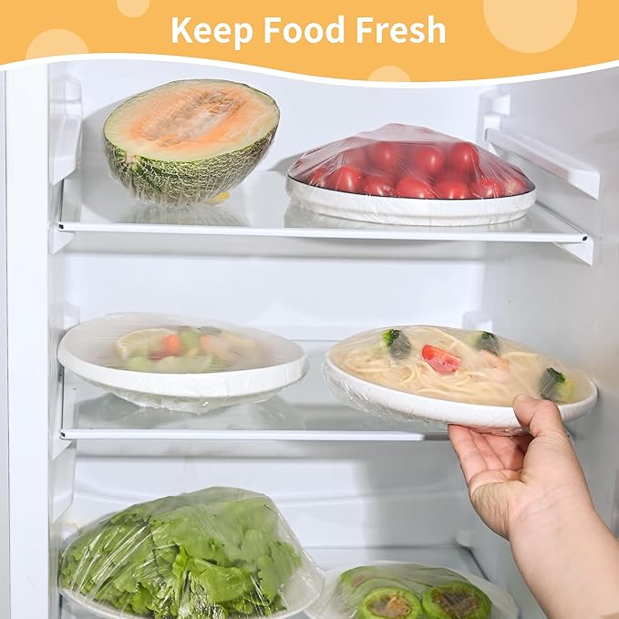 100 Bowl Covers Shower Caps for Sourdough Bread Proofing Large Elastic Reusable Plastic Wrap for Food Storage Baking Rising Meal-Prep Fermentation BPA-Free Keep Food Fresh