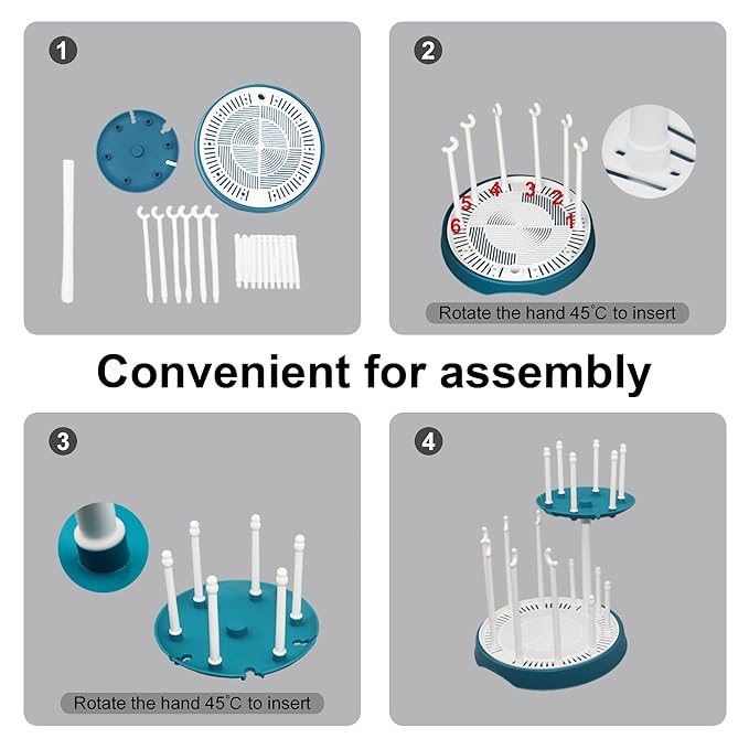 Baby Bottle Drying Rack,Double-Layer Bottle Drying Rack,Hold Up to 16 Baby Bottles,Suitable for Indoor, Kitchen, Living Room（Quiet Blue）