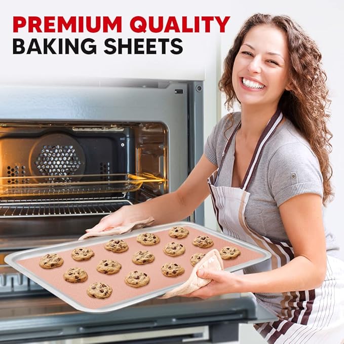 Oven Liners for Bottom of Oven with Baking Sheet Mat, Heat Resistant Stove Liners for Bottom of Electric Stove and Teflon Sheets for Baking, Reusable Mat for Electric Range