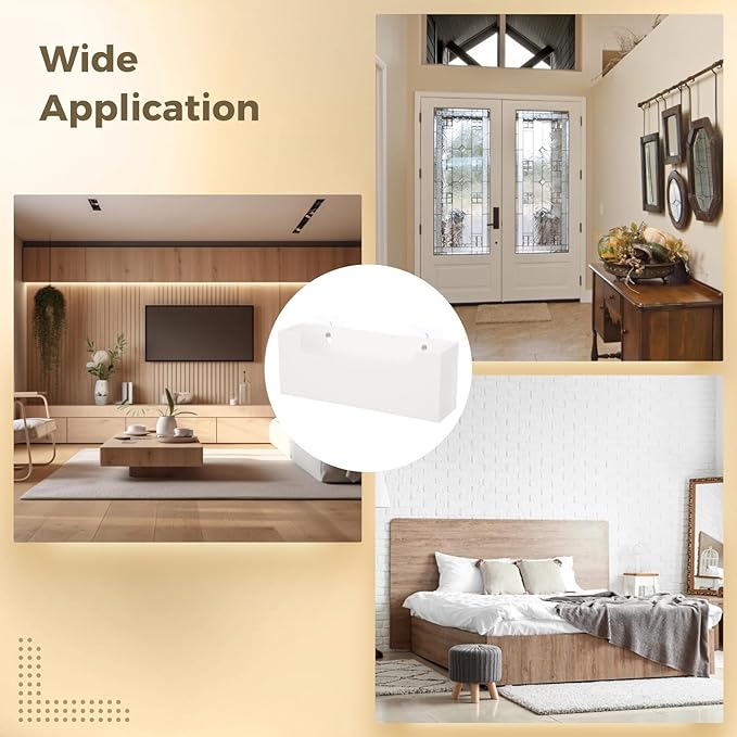 Homaisson Clear Acrylic Mail Holder Box for Desk or Wall Mount, Mail Organizer Countertop, Modern Wall Mounted or Tabletop Mailbox, Letter Storage Organizer Box (White)