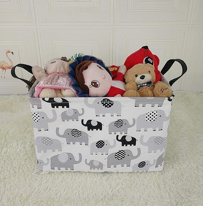 Rectangle Gift Shelf Nursery Storage Basket Laundry Hamper Storage Box and Bins for Home Clothes with Handles