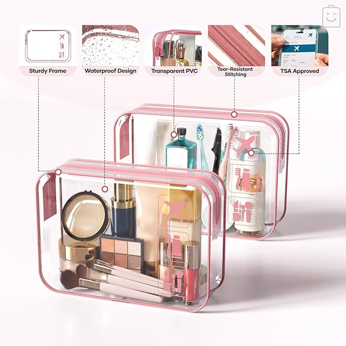 Veken 9/11 Set Compression Packing Cubes for Travel Essentials,Compressible Expandable Large Luggage Suitcase Organizer Bags for Clothing,Durable Space Saver Storage Bags with Toiletry Bags(Pink)