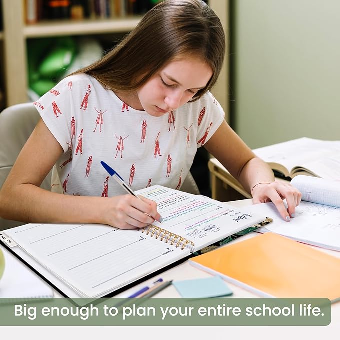 Academic Planner 2026-2027, Weekly and Monthly Calendar Book, July 2026 – June 2027, Hardcover Planner with Tabs, Perfect for Teachers, Students, Women & Men, A4 (8.5" x 11") - Forest Botanica