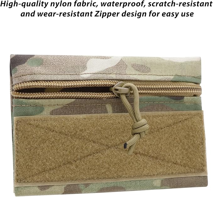 Qavctw Tactical Admin Pouch Bag with Hook and Loop Tool Storage Bag Snack Pouch Candy Bag Hanging Pouches Backpack Accessory Pouch