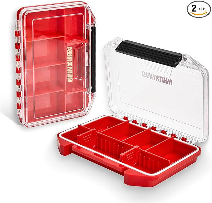 IPX4 Waterproof Small Storage Parts Organizer, Small Parts Case with Removable Dividers, Screwdriver Bit Set Box(2 Boxes)