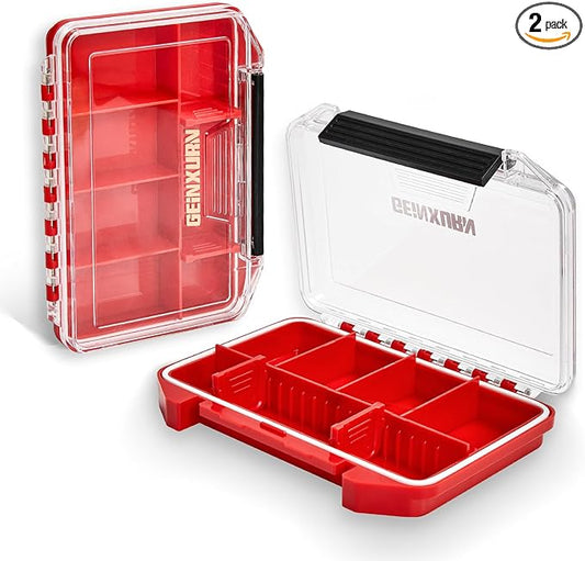 IPX4 Waterproof Small Storage Parts Organizer, Small Parts Case with Removable Dividers, Screwdriver Bit Set Box(2 Boxes)