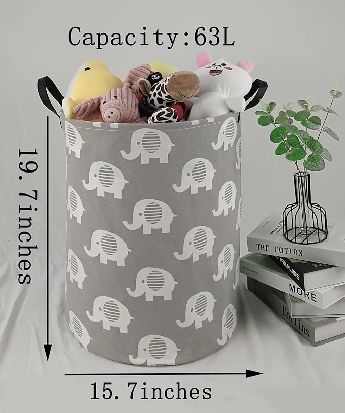Kids Hamper Storage Bins Organizer Toy Box Laundry Basket Large Canvas Collapsible Chest for Home/Dorm/Kitchen/Pet/Office/Closet/Shelf/Gift Baskets