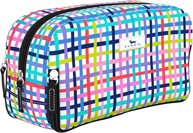 SCOUT 3-Way Bag - Travel Makeup Pouch and Toiletry Bag for Women with Three Zipper Compartments - Stands Upright, Wipes Clean