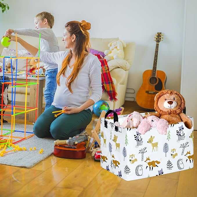 Rec Box Hamper Storage Basket Collapsible Organizer Bin Gift Shelf Baskets for Home and Kitchen Storage