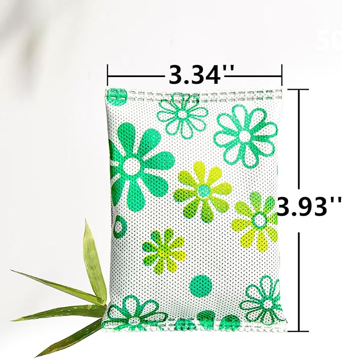 12 Pack Activated Charcoal Odor Absorber,Refrigerator Deodorizer,Odor Eliminator for Home,Pet,Car,50g/Pack