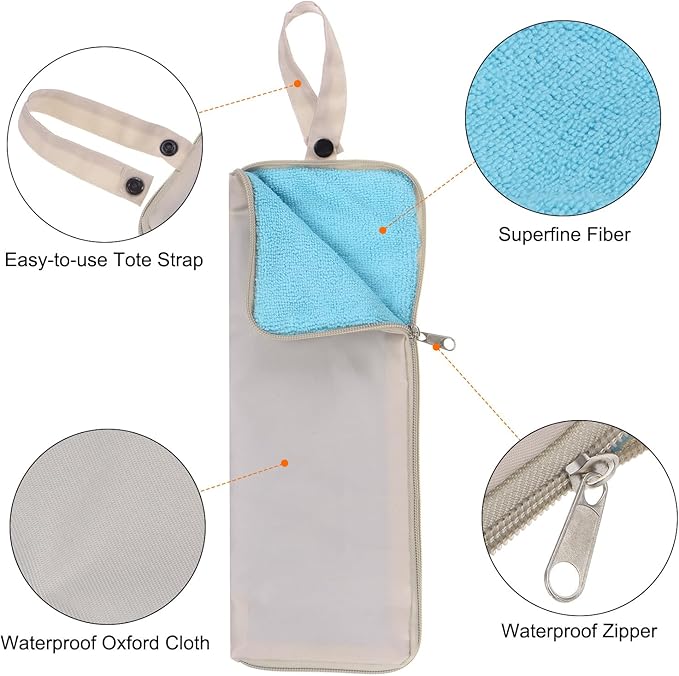 HARFINGTON Umbrellas Bag Carry Bag Portable Reversible Wet Umbrella Sleeve Folding Cover Waterproof Pouch Case for Storage Travel Home Outdoor