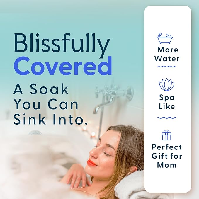 SlipX Solutions Bottomless Bath, Essential Overflow Drain Cover for Bathtub, Best Bath Accessories for Women, Adds Inches of Water to Your Tub for Deeper Soak, 4" Diameter, Coral