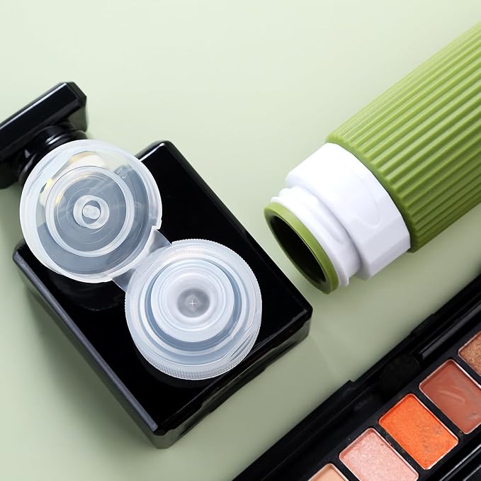 Travel Bottles for Toiletries, Tsa Approved 3oz Portable Travel Bottles, BPA Free Leak Proof Squeezable Silicone Travel Size Containers, Travel Accessories with Clear Toiletry Bag (4 Pack)