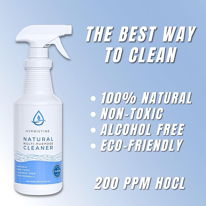 Hypristine Natural Multipurpose Surface Cleaner, 32oz Spray & 2 Pack of 1 Gallon Bottles