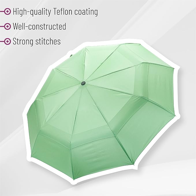 Mr. Pen- Windproof Travel Umbrella, Small Water-Resistant Automatic Folding Umbrella for Rain and Sun, Light, Compact and Portable for Women & Men, Fits Car & Backpack