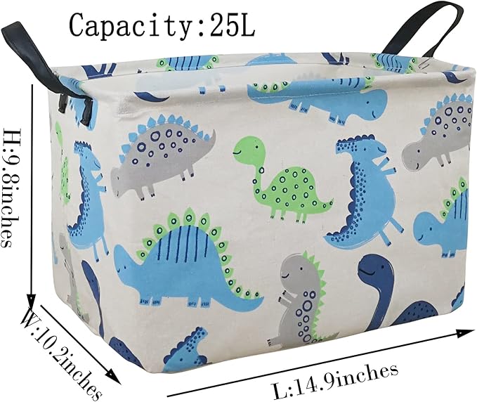 Rectangular Storage Basket Collapsible Organizer Bin Waterproof Toy Box for Organizing Home/Dorm/Kitchen/Pet/Office/Closet/Shelf/Gift Baskets