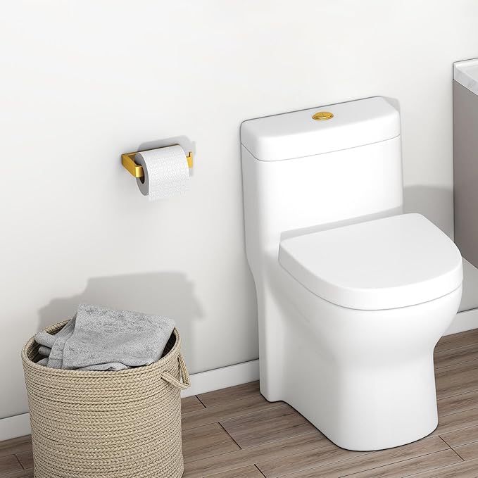 Angle Simple Toilet Paper Holder, SUS304 Stainless Steel Bathroom Toilet Tissue Roll Holder for Wall, Brushed Dark Gold