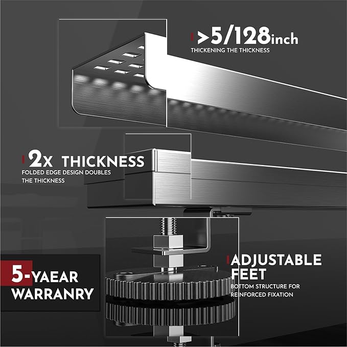 WEBANG 48 Inch Linear Shower Drain Rectangular Floor Drain with Accessories Square Hole Pattern Cover Grate Removable SUS304 Stainless Steel CUPC Certified Brushed