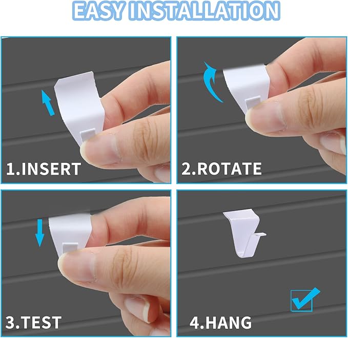 Biaungdo 12 Pcs Vinyl Siding Hooks, Heavy Duty Stainless Steel White Vinyl Siding Hangers, No Hole Needed Low Profile Siding Clips for Hanging Wreath, Outdoor Decorations