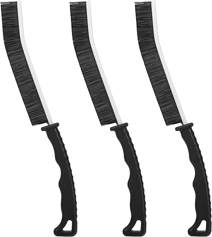 Grout Brush and Crevice Cleaning Brush - Gap Cleaning Tools, Grout Scrub Brush, Effective Tile Grout for Household, Floor, Grout Lines, Tile, Flower Pots, Kitchen, Home Essentials Brush(3)