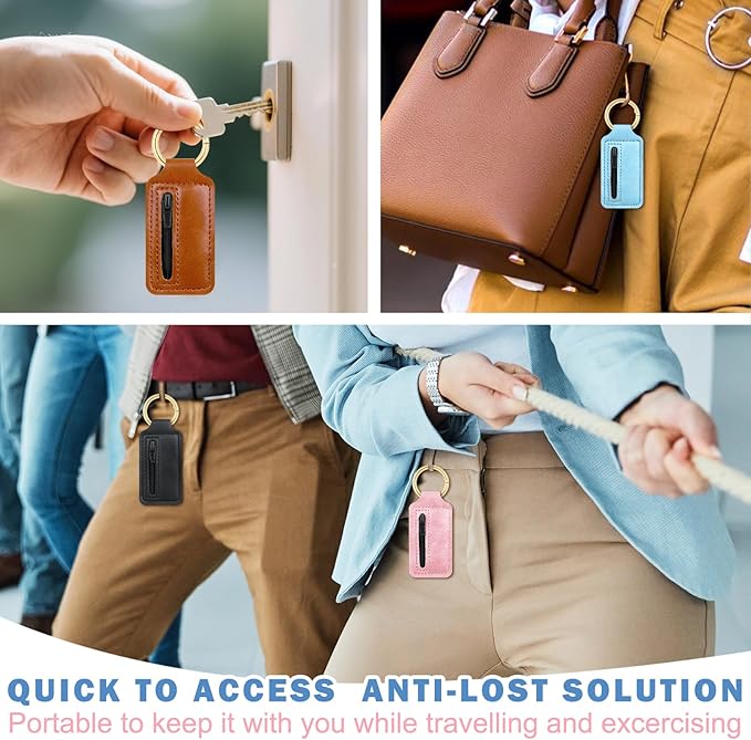 2 Pcs Mini Travel Jewelry Organizer – Dual-Sided Zippered Jewelry Case with Detachable Metal Ring, Small Portable PU Leather Storage Pouch for Rings, Necklaces – Gift for Women, Girls