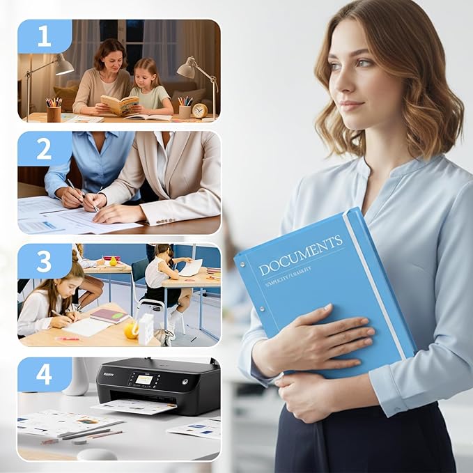 Important Document Organizer, Portable Document Holder for Papers, Passports, Birth Certificates, Expanding Folio for Home, School, Office Supplies, Letter Size