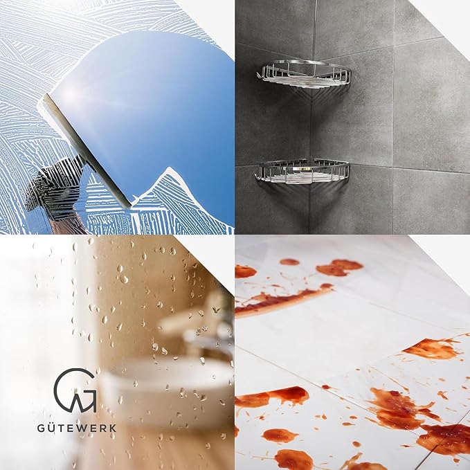 GÜTEWERK 2× Microfiber Cloths – Accessory for 11" Squeegee – Lint-Free, Streak-Free Cleaning for Car, Home, Kitchen, Windows & Glass – Cloths Only, Squeegee NOT Included