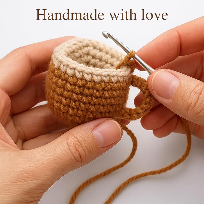Graduation Gifts Birthday Gift for Her Him Women Men Girlfriend Boyfriend, Positive Crochet Espresso Cup, Cute Small Coffee Lover Gift for Best Friend Couple Wife Husband Mom