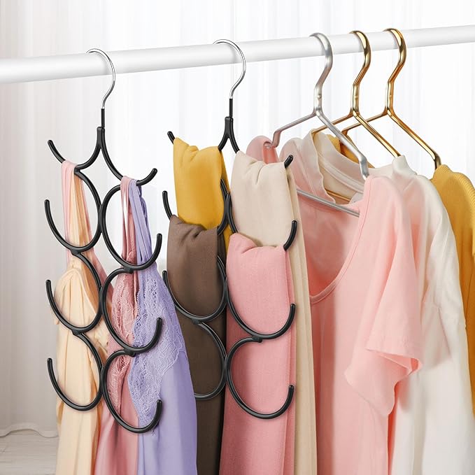 DOIOWN Tank Top Hanger, 4 Pack Space Saving Hangers, Bra Camisole Hanger, Small Closet Organizers and Storage for Dorm & Apartment, Holds Camisoles, Bras, Scarves, Ties, Belts